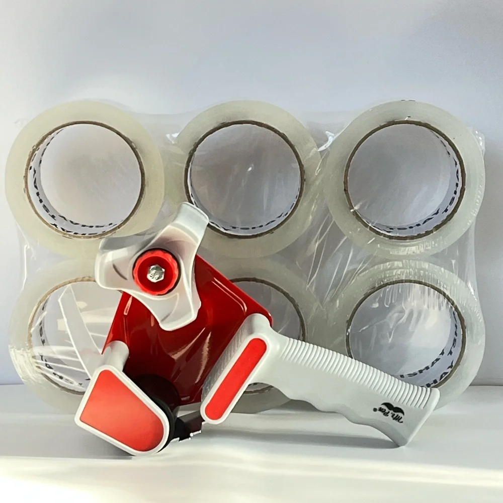 Tape Dispenser with 6 rolls Heavy Duty Tape Set